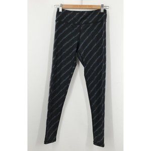 Inner Spirit Women's Black Stripped Leggings Size‎ XS